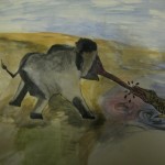 Crocodile attacks elephant