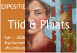 Graag nodig ik jullie uit voor de groepstentoonstelling 'Tijd & Plaats'  in de Engelse Kerk te Middelburg. In deze tentoonstelling onderzoeken kunstenaars uit verschillende disciplines – schilderkunst, grafiek, fotografie en mixed media – hoe tijd en plaats ons leven, onze herinneringen en onze identiteit vormgeven.  Opening 5 april 13.00 uur  (expositie duurt tot en met 26 april 16:00).  Adres: Engelse Kerk - Middelburg Simpelhuisstraat 10, Middelburg, Zeeland, Netherlands. https://engelsekerkmiddelburg.nl/